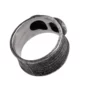 Bague Crânes Face à Face en Acier Inox Noir.