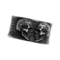 Bague Femme & Homme à Têtes de Mort Complices Acier Noir.