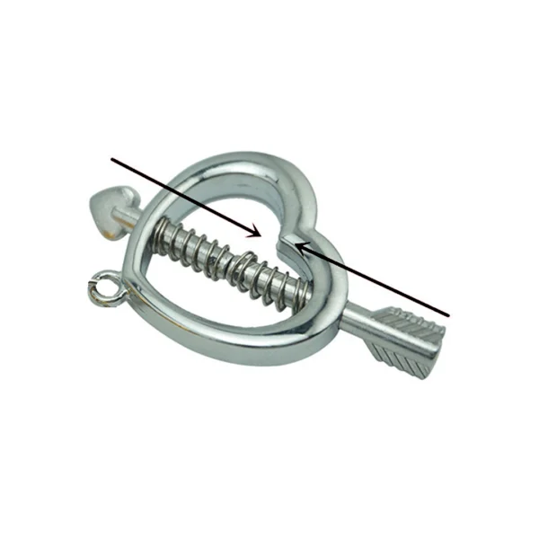 Faux Piercing Téton Cœur & Flèche à Ressorts en Acier Chirurgical 316L Faux Piercing Téton Cœur & Flèche à Ressorts en Acier Chirurgical 316L.