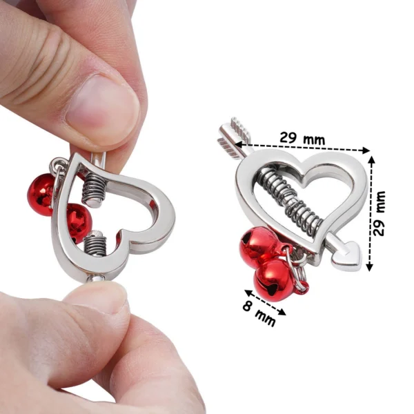 Faux Piercing Téton Cœur & Flèche à Ressorts (système et dimensions) Faux Piercing Téton Cœur & Flèche à Ressorts (système et dimensions).