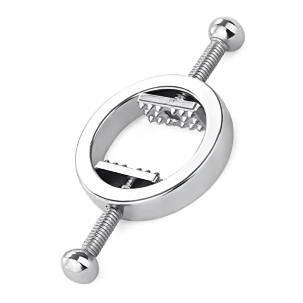Faux Piercing Téton à Vis de Serrage et Micro-Dents en Acier Chirurgical 316L Faux Piercing Téton à Vis de Serrage et Micro-Dents en Acier Chirurgical 316L.