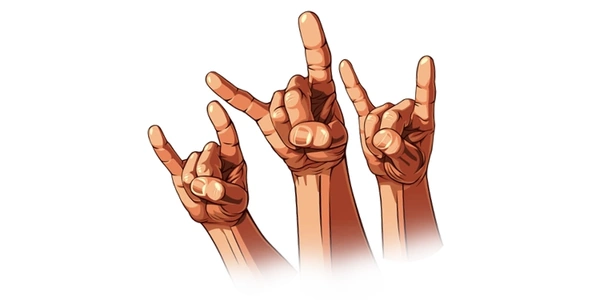 Signe des Cornes - Signe Rock Main.