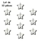10 Barrettes Étoile en Acier Inoxydable pour Filles et Femmes.