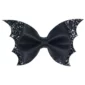 Barrette Nœud Papillon en Cuir & Ailes de Chauve-Souris Scintillantes.