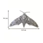 Barrette Papillon de Nuit Lunaire en Acier Inoxydable (dimensions).