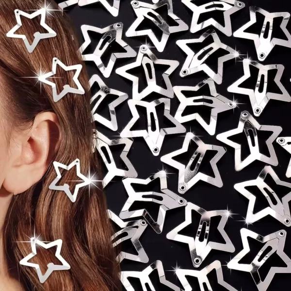 Barrettes Étoile Cheveux (Lot de 10) Filles Femmes.