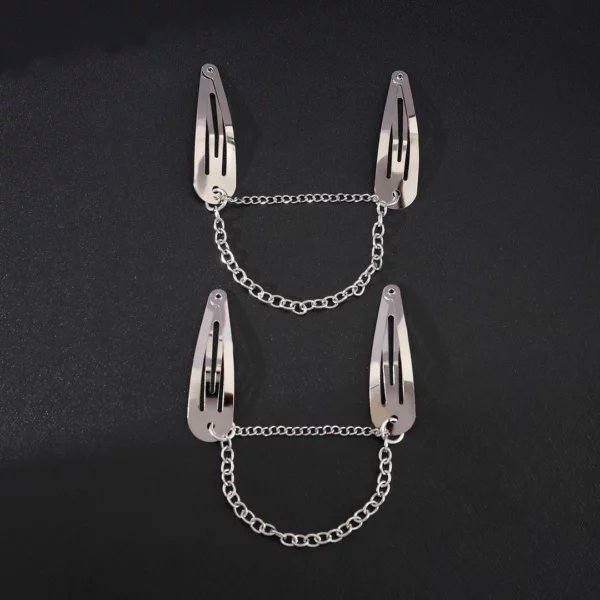 Barrettes à Cheveux Reliées par Chaînes Fines Femmes & Filles.