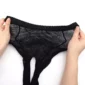 Collant Résille Taille Haute et Nœuds Ruban Noir.