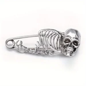 Épingle à Nourrice Tête de Mort Broche ou Barrette.