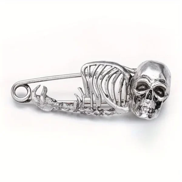 Épingle à Nourrice Tête de Mort Broche ou Barrette.