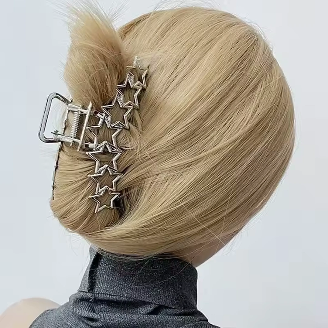 Pince à Cheveux étoile Creuse - En Métal, Design élégant, Pour Femme, Usage Quotidien Ou Soirée