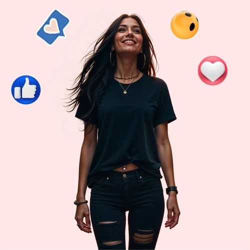 Femme avec des piercings de qualité pro.