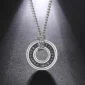 Pendentif Anneau Runes Nordiques Ancien Futhark avec Chaîne.