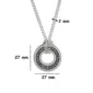 Pendentif Anneau Runes Nordiques Ancien Futhark avec Chaîne (dimensions).