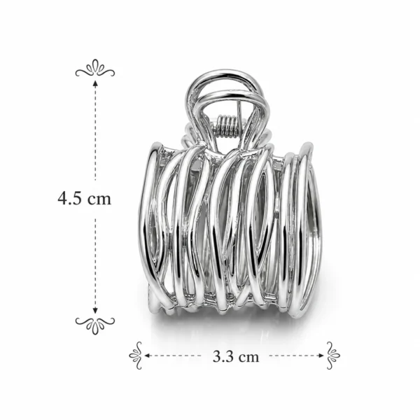 Pince Crabe Spiralée en Métal Chignon Torsade & Queue de Cheval (dimensions) Pince Crabe Spiralée en Métal Chignon Torsade & Queue de Cheval (dimensions).