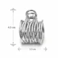 Pince Crabe Spiralée en Métal Chignon Torsade & Queue de Cheval (dimensions).