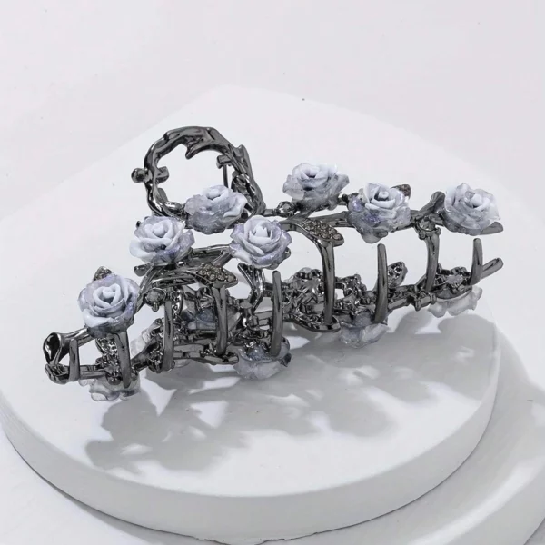 Pince à Cheveux Fleurs de Camélia Bleutées Femmes Filles Pince à Cheveux Fleurs de Camélia Bleutées Femmes Filles.