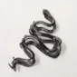 Pince à Cheveux Serpent Noir Grand Format 11 cm.