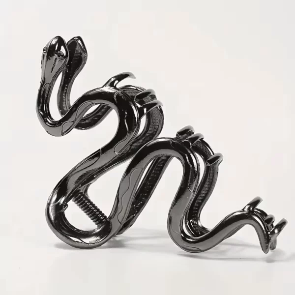 Pince à Cheveux Serpent Noir à Clip Pince à Cheveux Serpent Noir à Clip.