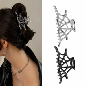 Pince à Cheveux Toile d’Araignée en Acier.