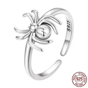 Bague Araignée Ajustable en Argent 925 Sterling Taille 6 à 9.