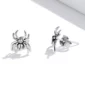 Clous d’Oreilles Araignée en Argent 925 Sterling Fermoir Papillon.