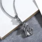 Collier Guitare Électrique & Serpent en Acier Inoxydable avec Chaîne 60 cm