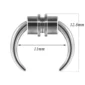 Faux Piercing Magnétique Septum Corne de Buffle en Acier Inox.