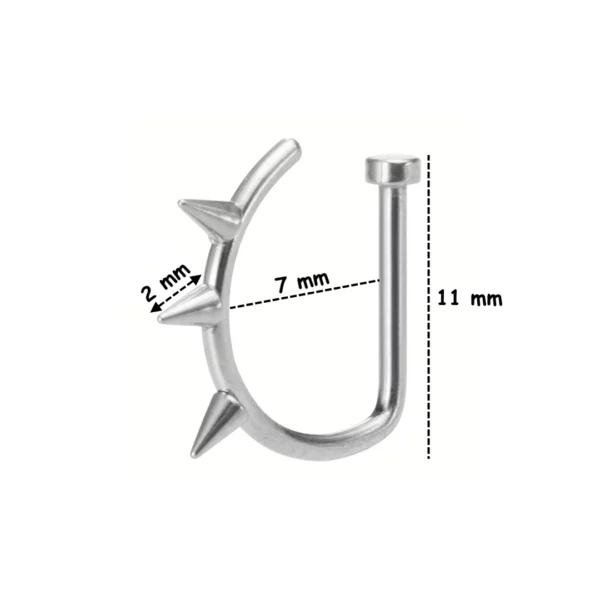 Faux Piercing Narine Anneau Ouvert à Triple Pointes (dimensions) Faux Piercing Narine Anneau Ouvert à Triple Pointes (dimensions).