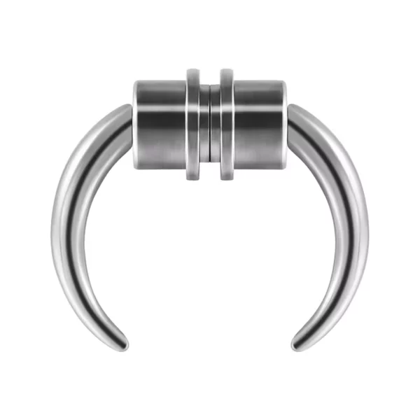 Faux Piercing Septum Aimanté Corne de Buffle en Acier Inox Faux Piercing Septum Aimanté Corne de Buffle en Acier Inox.