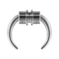 Faux Piercing Septum Aimanté Corne de Buffle en Acier Inox.