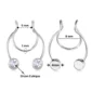 Faux Piercing Septum Orné de Zircons, Serti Clos (dimensions).