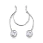 Faux Piercing Septum à Zircons Blancs, Serti Clos.