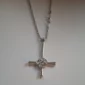 Pendentif Croix Inversée & Pentacle avec Chaîne Maille Pop Corn 60 cm.