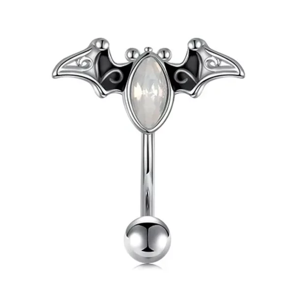 Piercing Arcade Chauve-Souris Sertie d’une Opalite.
