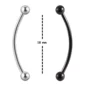 Piercing Banane 18 mm pour Snake Eyes ou Lobe Transversal.