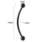 Piercing Banane 18 mm pour Snake Eyes ou Lobe Transversal (variante couleur noir)