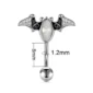 Piercing Banane Arcade Chauve-Souris Sertie d’une Opalite (dimensions).