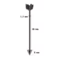 Piercing Flèche Type Industriel en Acier Chirurgical 1.2×38 mm (variante couleur noir).