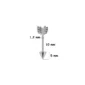 Piercing Flèche en Acier 1.2×10 mm (variante couleur acier).