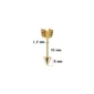 Piercing Flèche en Acier 1.2×10 mm (variante couleur doré).