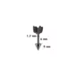 Piercing Flèche en Acier 1.2×6 mm Lobe, Tragus, Hélix (variante couleur noir).