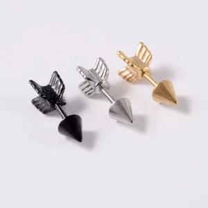 Piercing Flèche en Acier Chirurgical 1.2×6 mm Lobe, Tragus, Hélix (couleur noir, acier ou doré) Piercing Flèche en Acier Chirurgical 1.2×6 mm Lobe, Tragus, Hélix (couleur noir, acier ou doré).