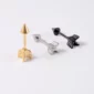 Piercing Flèche en Acier Chirurgical 316L Barbell 1.2×10 mm Couleurs Doré, Acier ou Noir.
