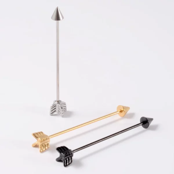 Piercing Industriel Cartilage Flèche en Acier Chirurgical 1.2×38 mm Piercing Industriel Cartilage Flèche en Acier Chirurgical 1.2×38 mm.