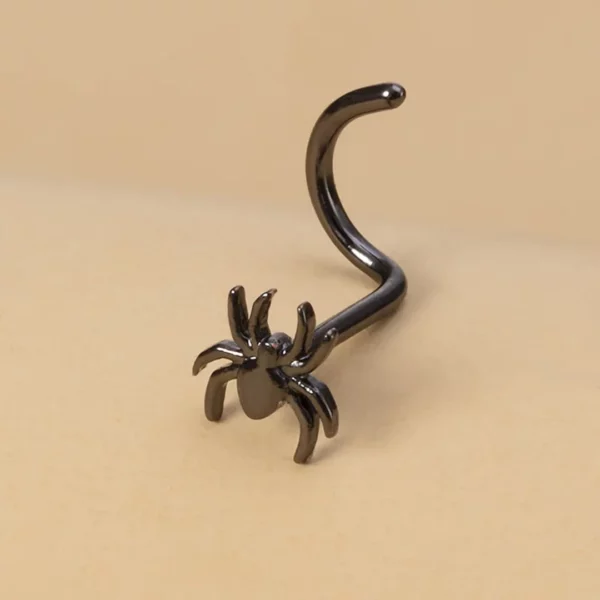 Piercing Narine Stud en U Araignée Noire en Acier Ionisé Piercing Narine Stud en U Araignée Noire en Acier Ionisé.