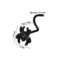 Piercing Nez Stud U Araignée Noire en Acier Chirurgical Ionisé (dimensions)