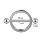Piercing Téton Barbell avec Anneau Structurant en Acier Chirurgical 316L (dimensions).