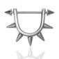 Piercing Téton en Forme de U Orné de 7 Pointes.