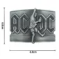 Boucle de Ceinture AC/DC Duckwalk Angus Young (dimensions).